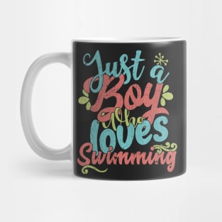 Just A Boy Who Loves Swimming Gift graphic Mug